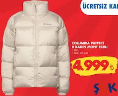 COLUMBİA PUFFECT II KADIN MONT EKRU fiyat ve kampanya bilgisi